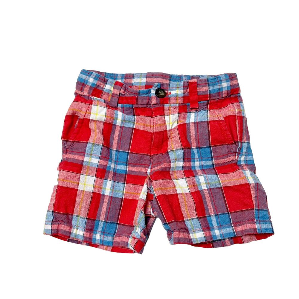 Janie And Jack Plaid Linen Shorts Size 2T